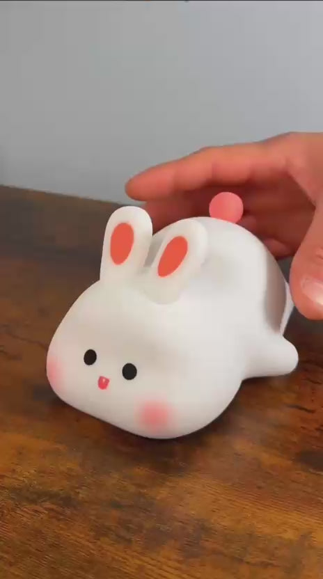 Bunny Glow™ – Lámpara de Silicona Recargable con Luz LED Suave